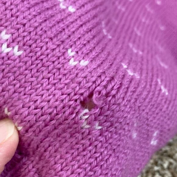 Vintage 80s Top Notch Wool Crewneck Tulip Fair Isle Sweater Handmade in the USA - Picture 15 of 16